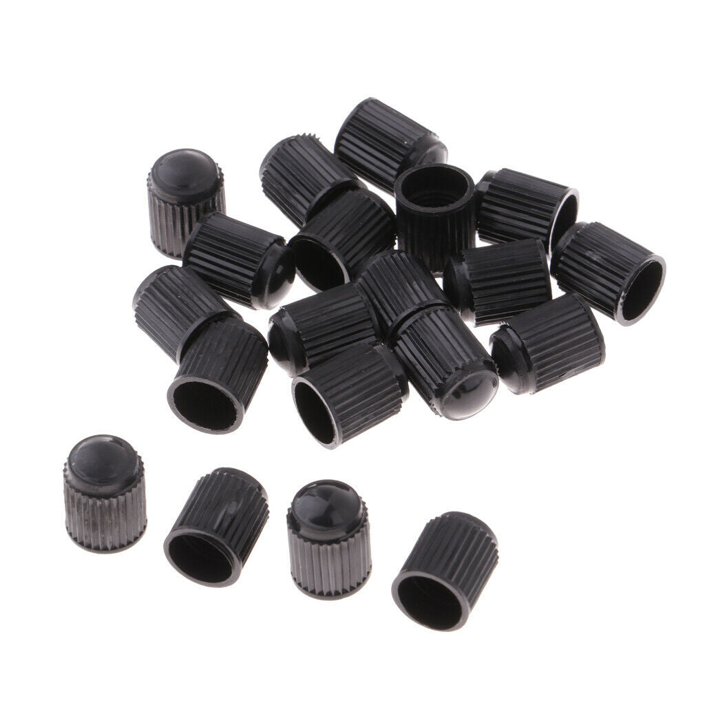 20x Bike Valve   Dust Cover American/ Schrader Valves   Rubber Black