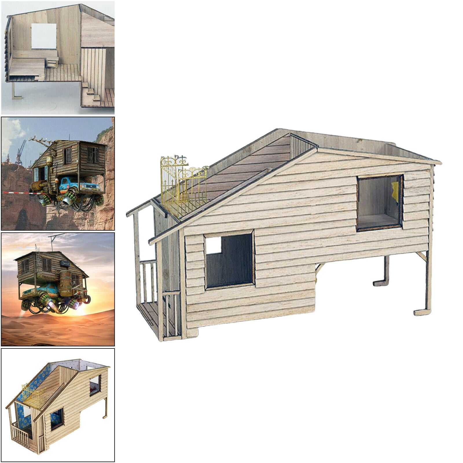 Crafts 1:35 Scale Wood House DIY Dioramas Building Architecture Layout