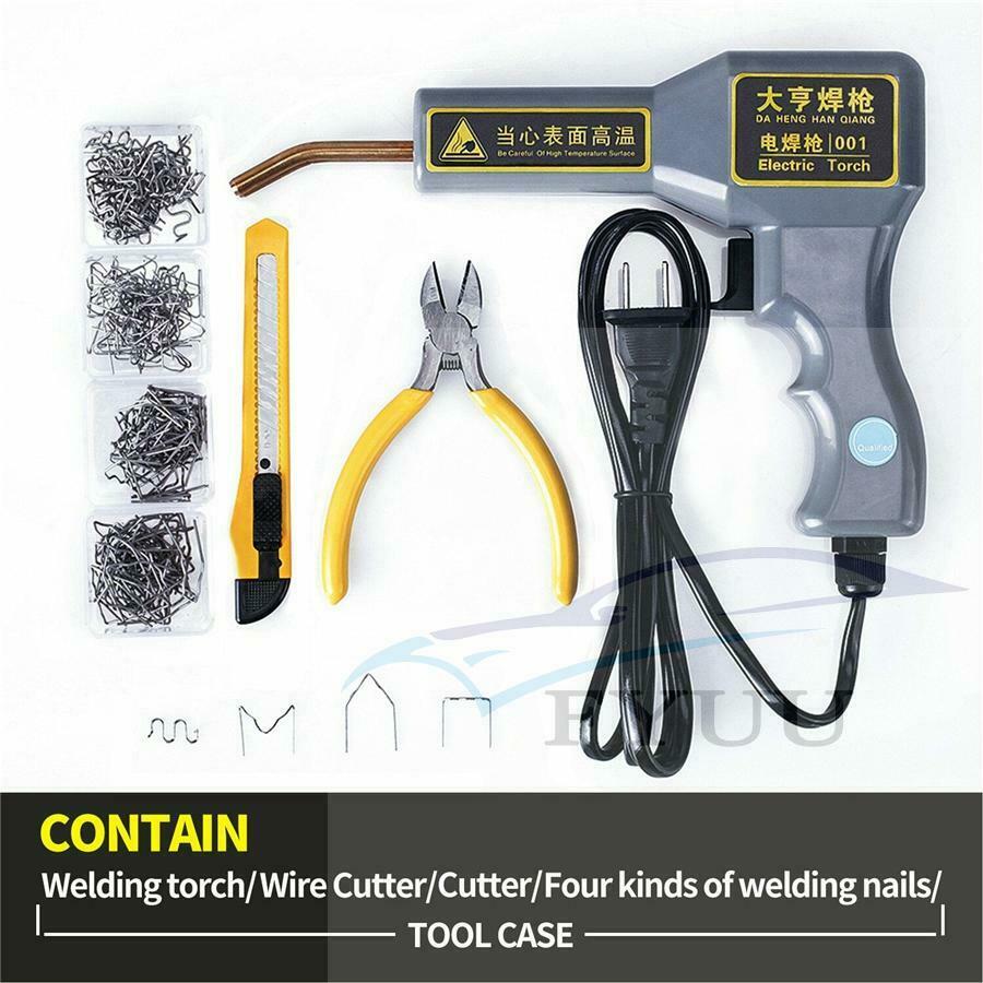 Car Bumper 220V Stapler Plastic Welding Torch Fairing Body Tool Repair Staples