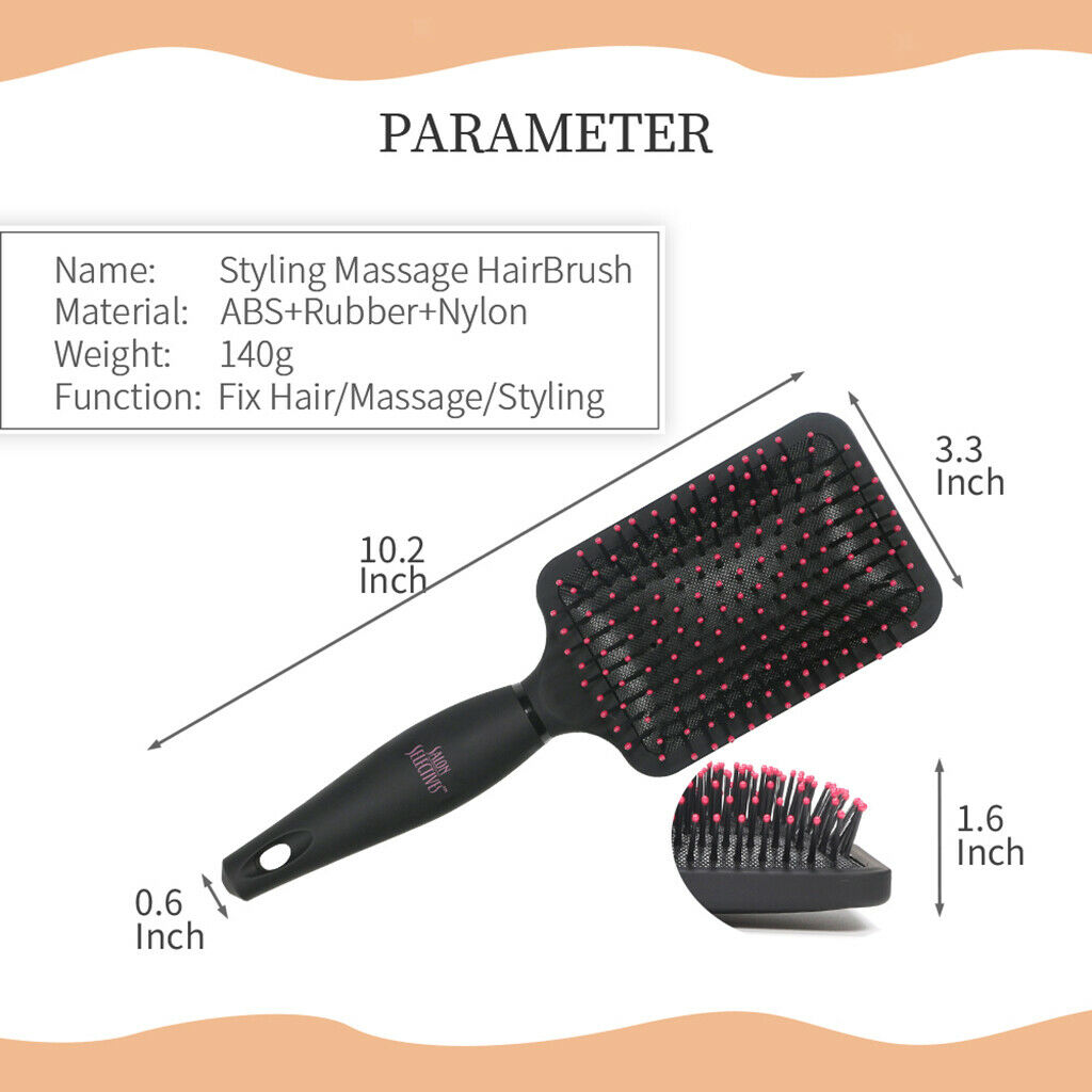 Women Men Nylon Needle Anti-static Massage Hair Straight Curly Hair Comb 10