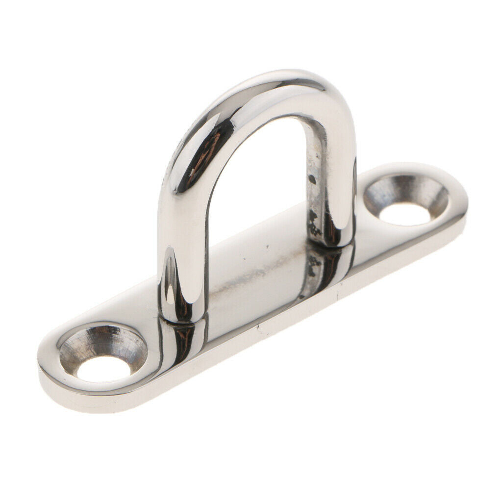 2PCS Eye Plates Stainless Steel Oblong Pad Eye
