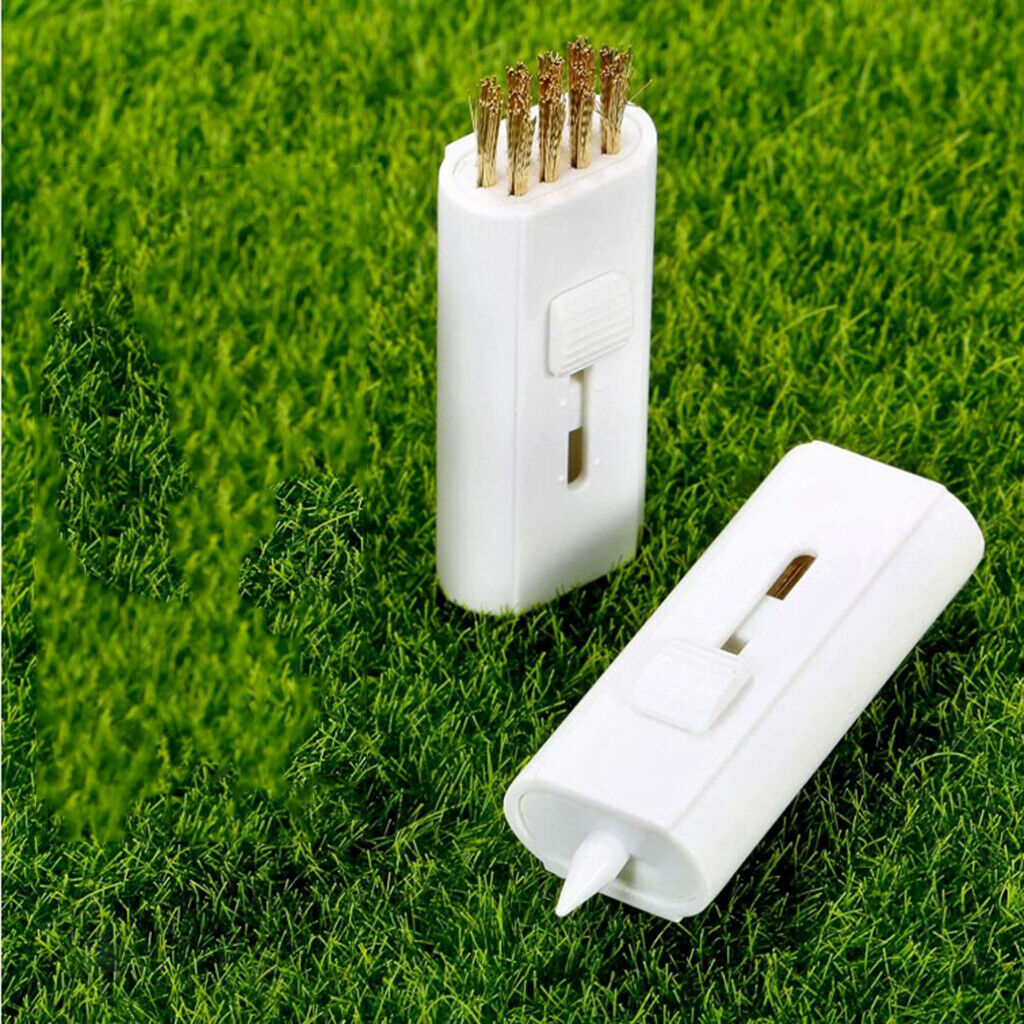 Portable Golf Club Brush 2-in-1 Golf Irons Groove Cleaner Ball Dirt Mud Tool