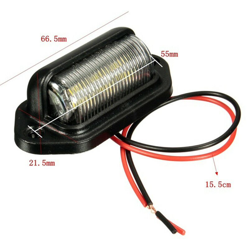 6LED License Number Plate Tag Interior Step Light For Boat RV Trailer CaravaBDA