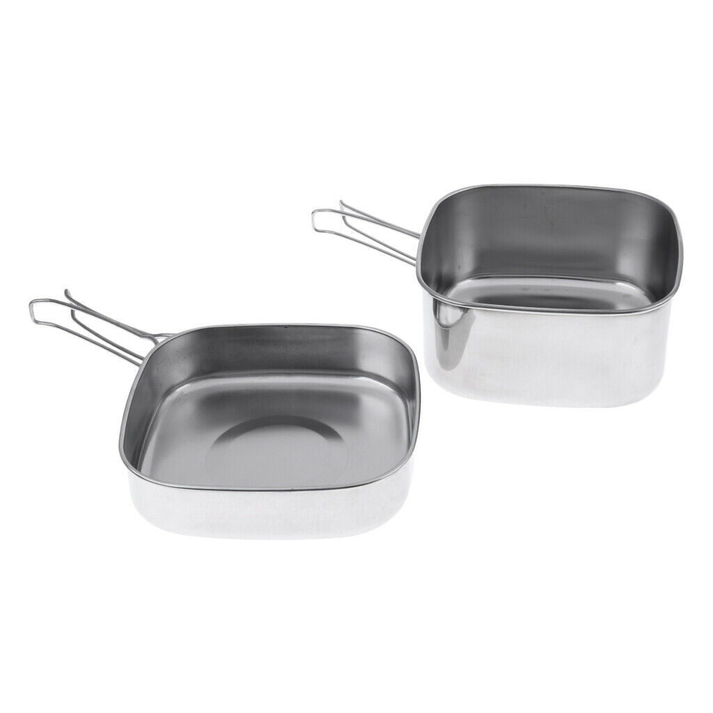 6 piece camping cookware pot and pan set for hiking outdoors