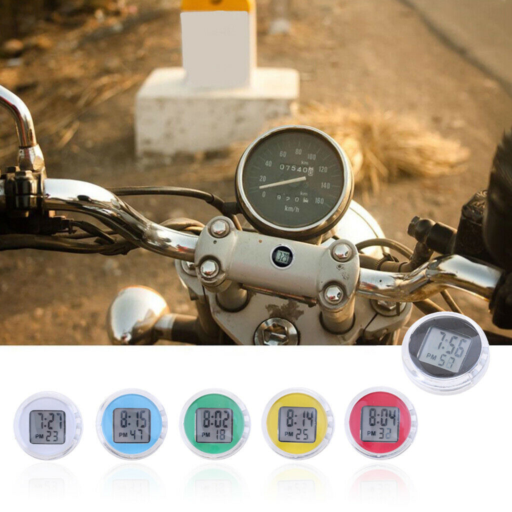 2pcs Universal Motorcycle Clocks /Watch, Digital with Hour/ Minutes/ Seconds