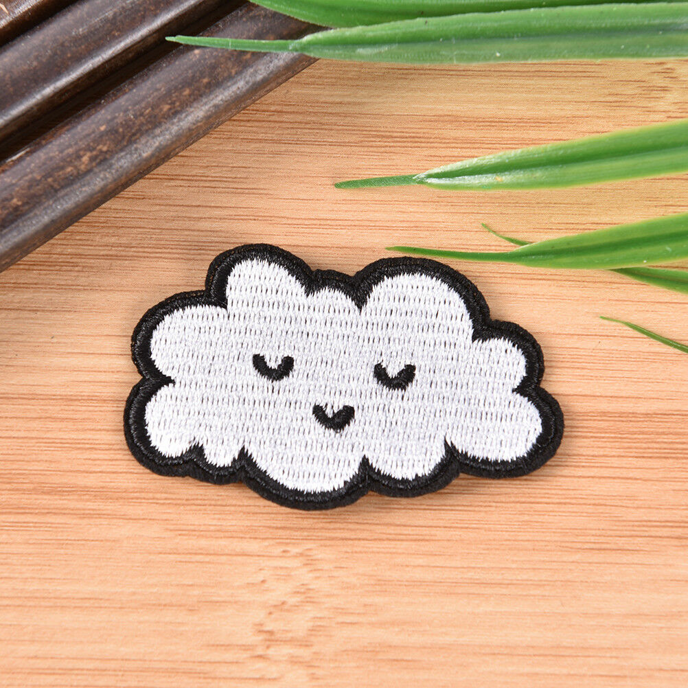 cloud patches for clothing iron on embroidered sew applique cute accessorieY1