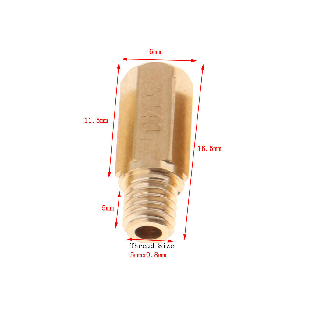 10Pcs Carburetor Carb Hex Main Jets 140 for PWK   FCR KOSO KOK