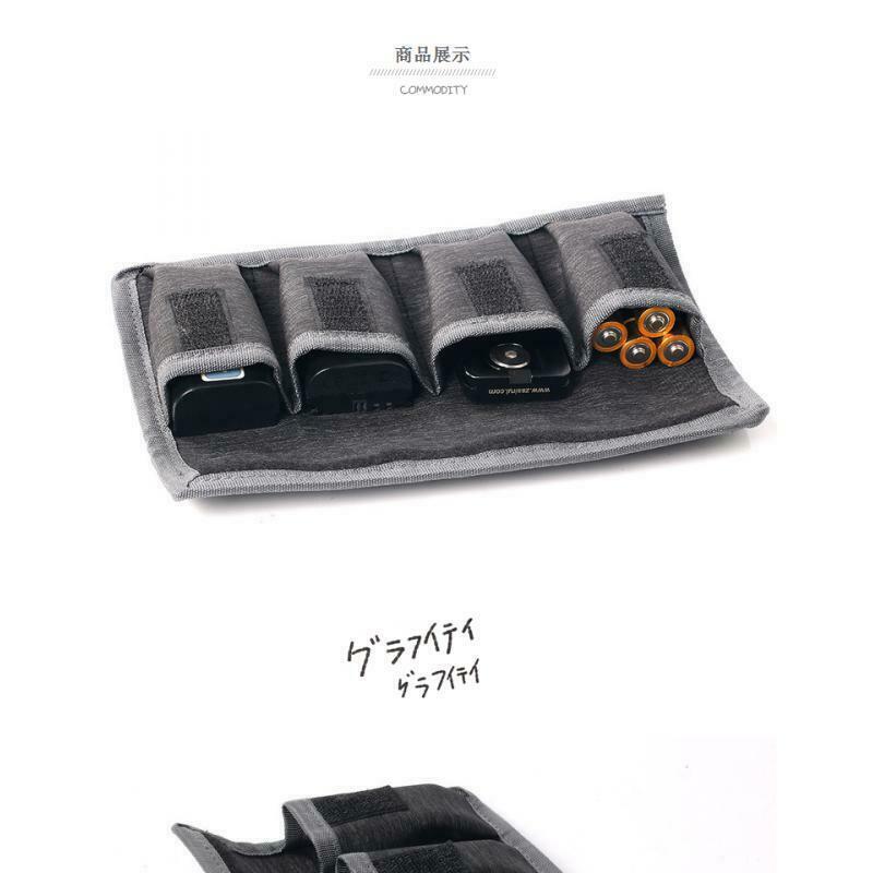 Nylon DSLR Battery Bag Holder Case Storage with 4 Pocket For AA/AAA Battery and