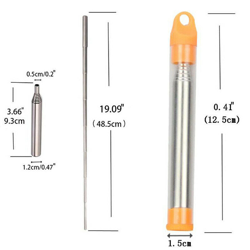 1Pc Stainless Steel Pocket Bellows Collapsible Air Blasting Campfire Too.l8