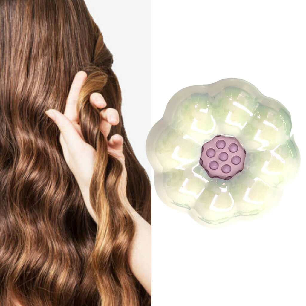 Cute Hair Brush Massage Brush for Men Women Curly Natural Hair White Flower