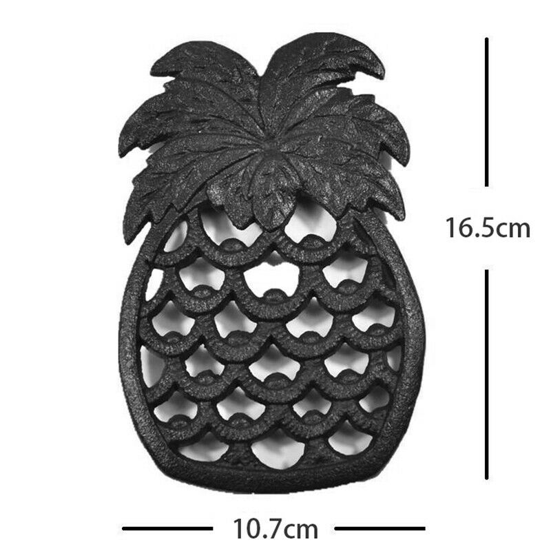 Rustic Cast Iron Pineapple Trivet Decorative Cast Iron Trivet for Hot Pans KG9H3