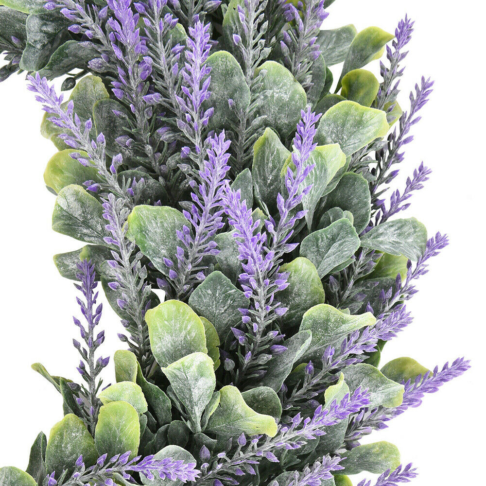 Artificial Wreaths Lavender Summer Purple Wreath Front Door Indoor Wall Decor UK