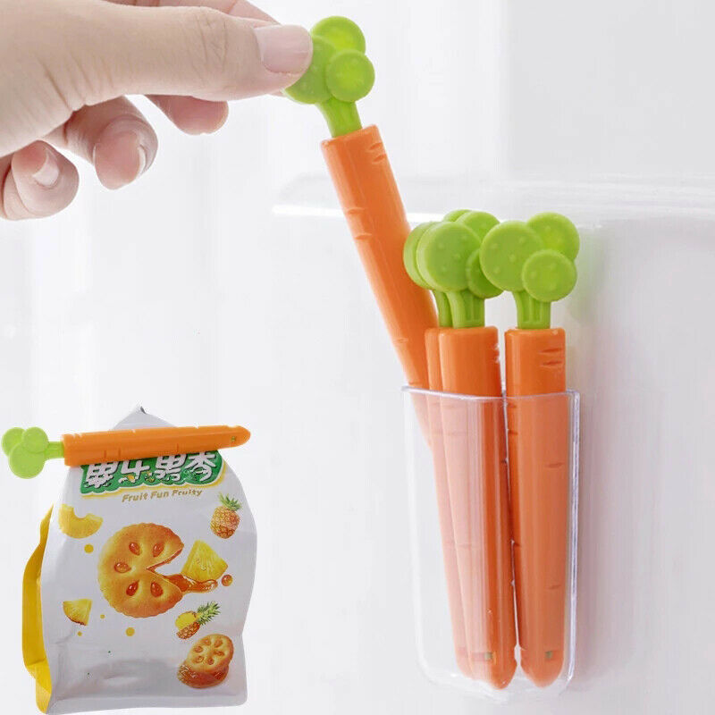 5PCS Food Sealing Clip with box Fridge Magnet Kitchen Storage Snack Seal .l8