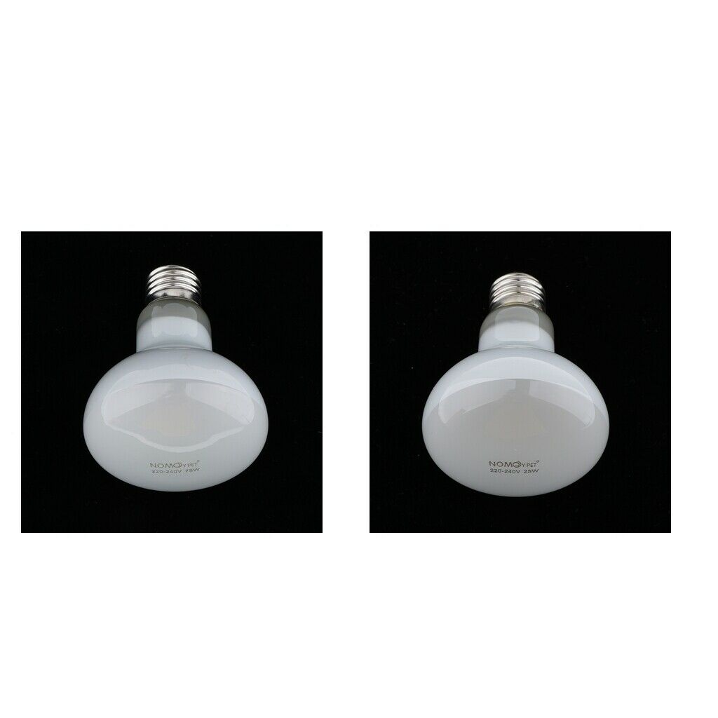 2x Reptile UVA Basking Spot Heat Light Spotlight For Pet Amphibians Turtle