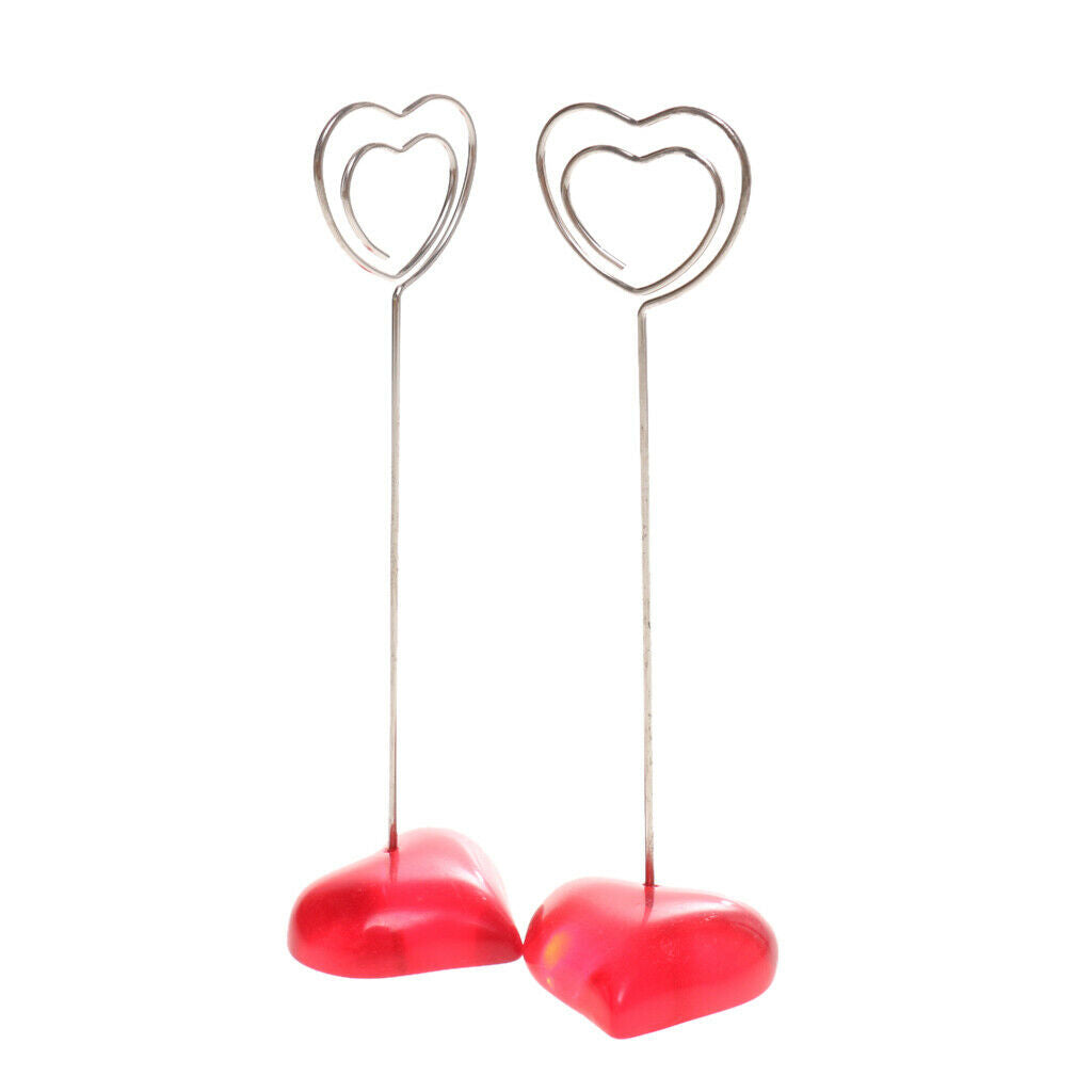 10x Red Heart Photo / Memo / Clip Note Wire Hold Chalkboard Door Number Menu