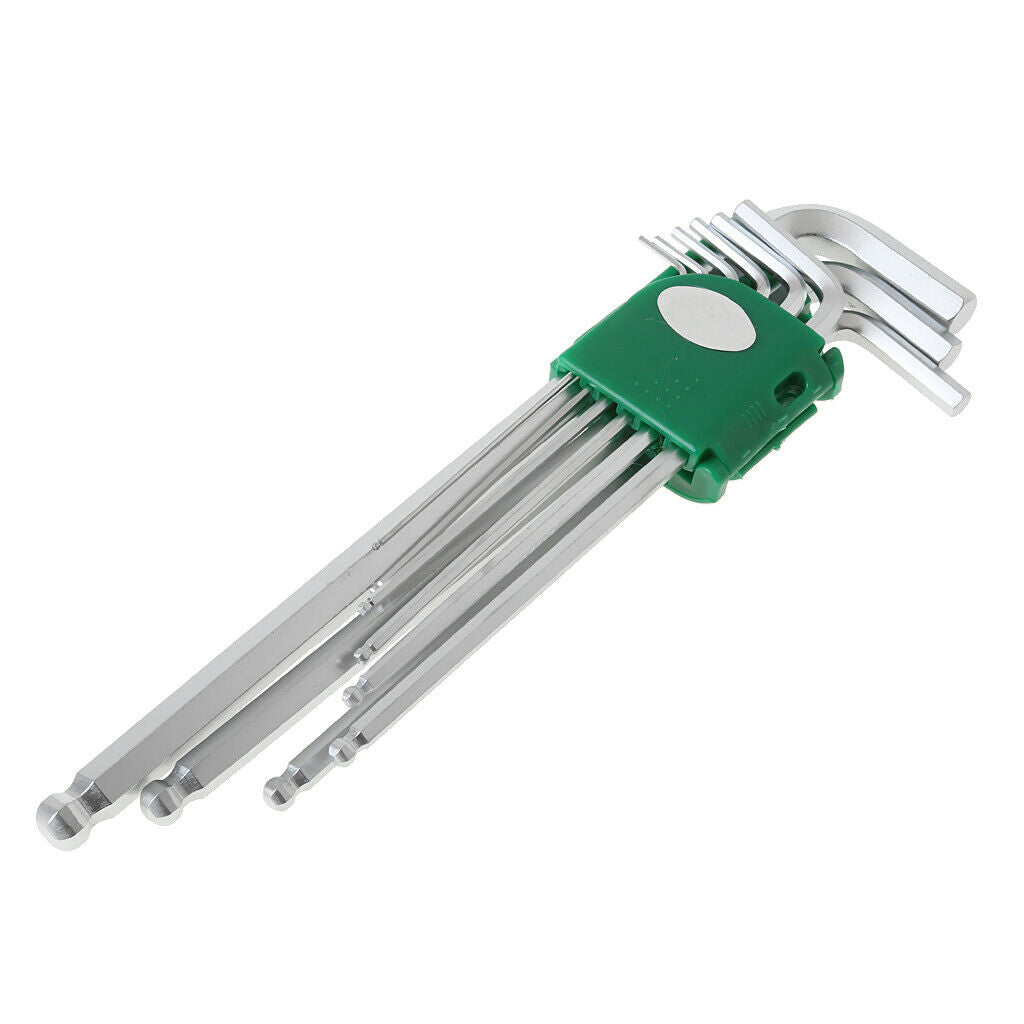 9 Pieces Hex Key Allen Wrench Arm Ball End Hex Key Wrench Extended
