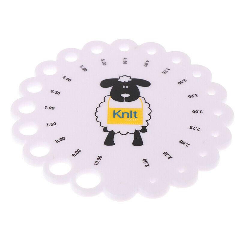Needle Gauge Ruler Knitting Knit Measure Size 2.0 -10mm Sewing Fabric Accesso Tt