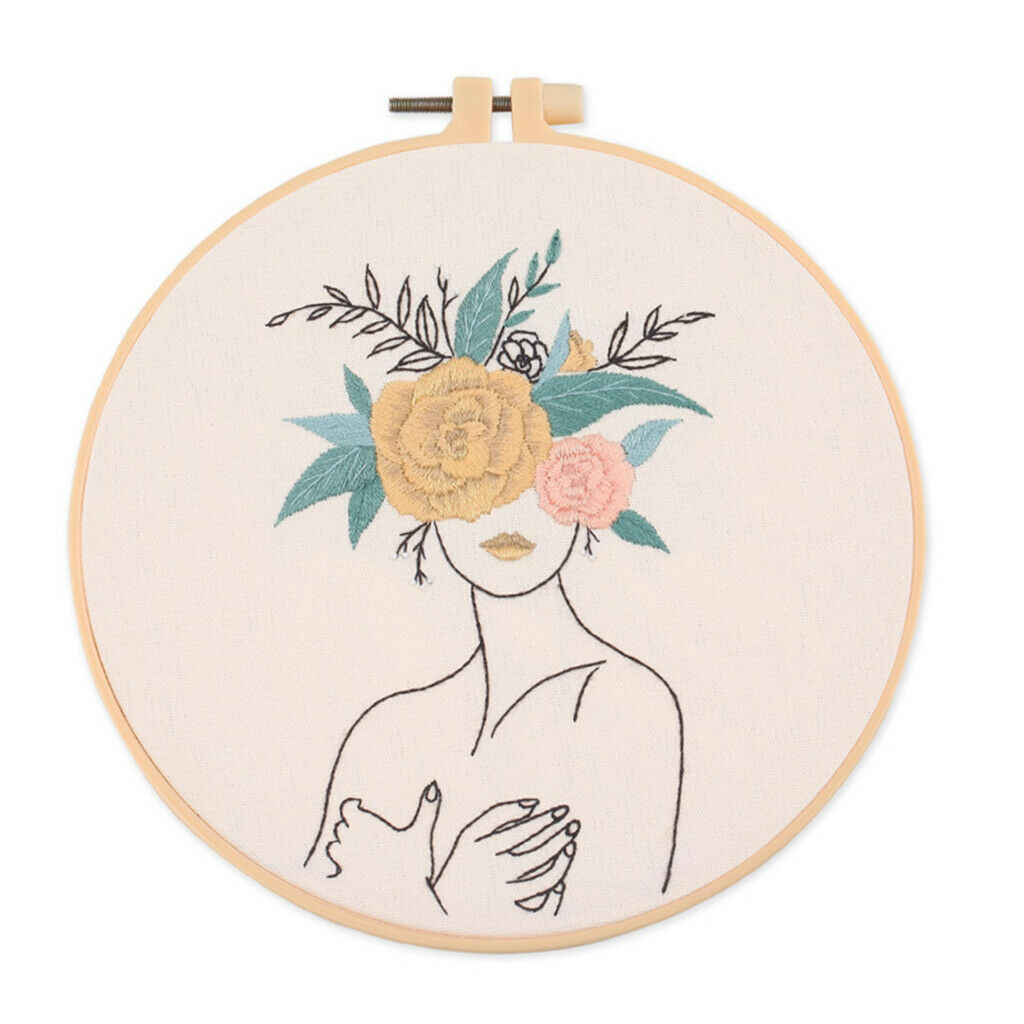 DIY Body art Flowers Pattern Embroidery Kits Craft Beginner Cross Stit Kit