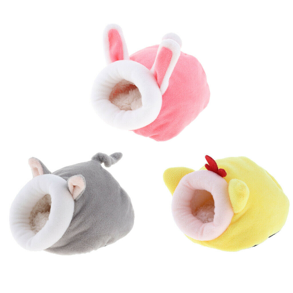 2 Pack Hamster Bed Soft & Warm Cushion for Small Animal - Warm House Sleep Mat