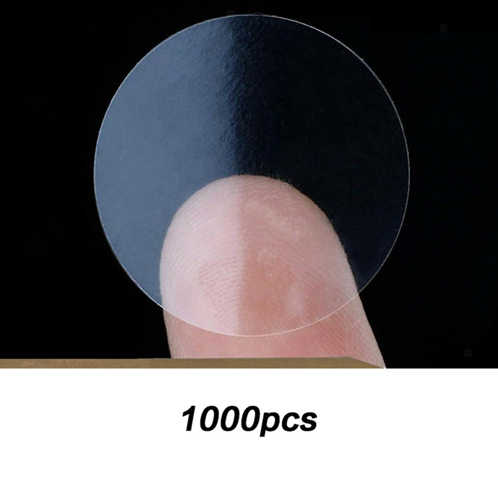 3000pcs Stickers Adhesive 2.5cm Transparent Sealing Labels Seal Tape Tag Tab