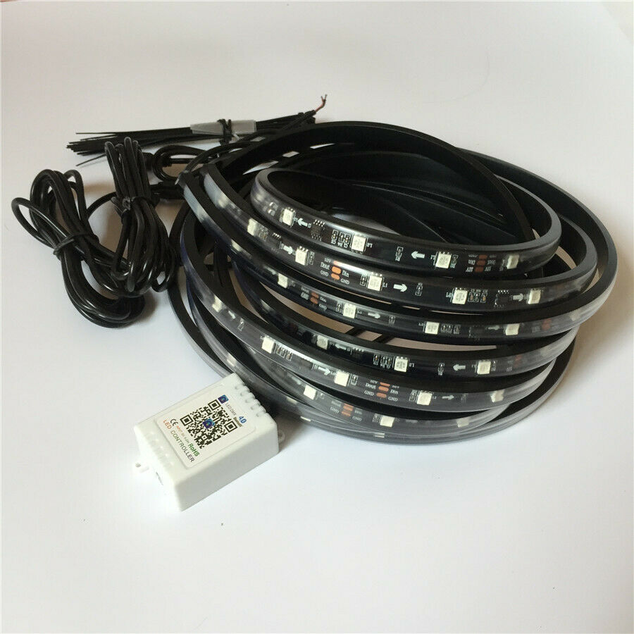 4x Car Chassis Neon Light LED Strip 210 kinds APP Control Patterns Sound Active