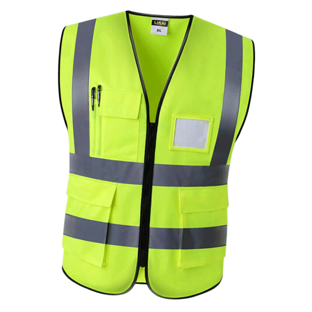 Set of 3 Reflective Safety Vest Safety Waistcoat Night Security L XL XXL
