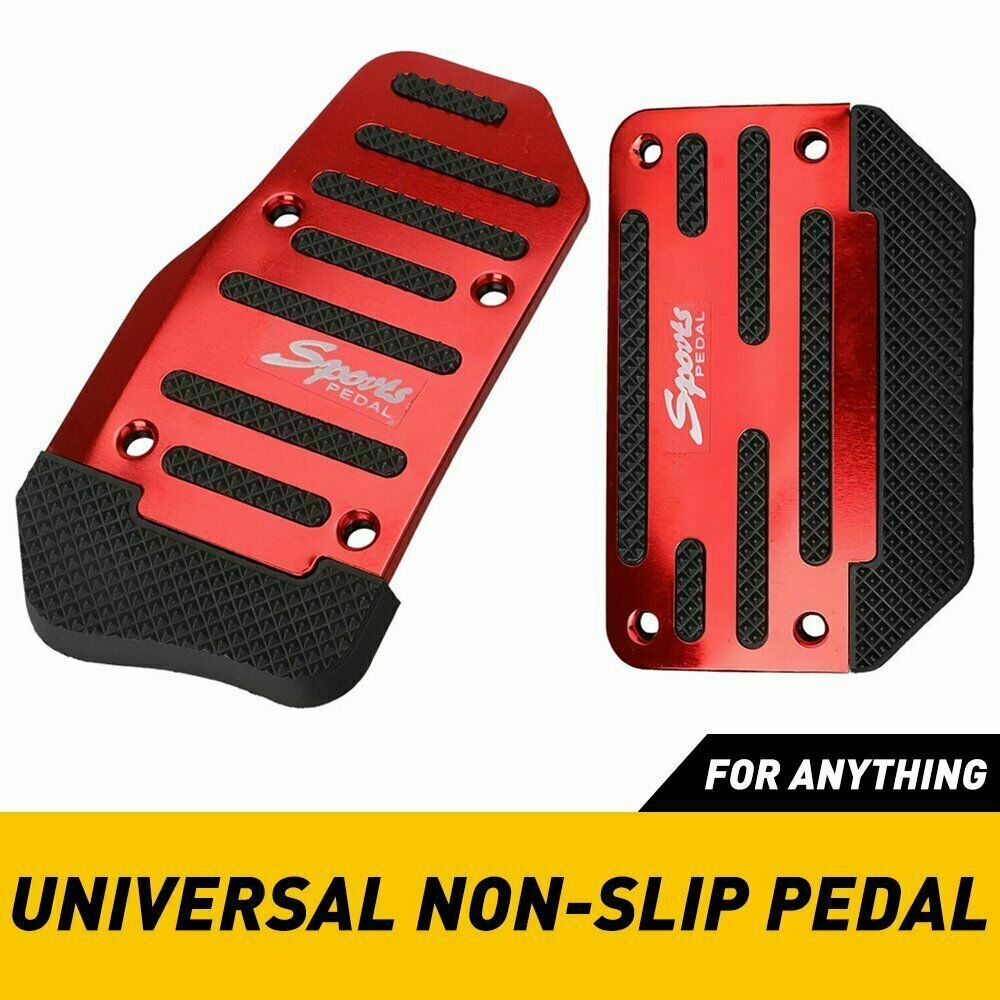 2pcs Universal Non-Slip Automatic Gas Brake Foot Pedal Pad Cover Kit Accessories