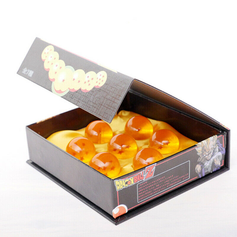 7pcs/set Dragon big 3.5cm 4cm 5.7cm 7 Stars Crystal Balls PVC Action FigureFCA
