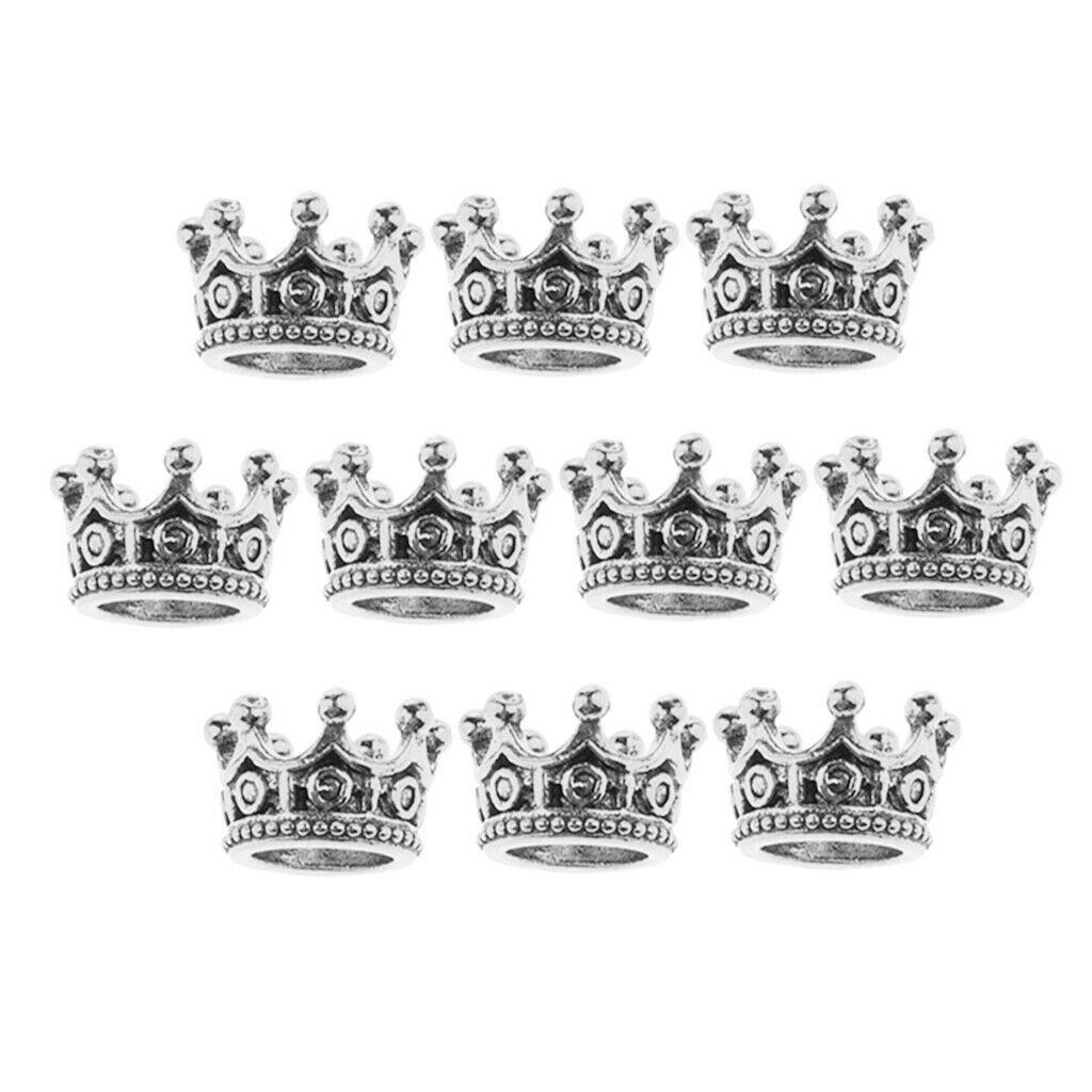 10 Pcs Mini  Connector Beads European Beads Fits Bead Bracelets 6 X11mm - Sliver