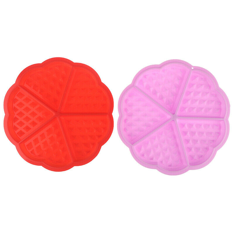 Baking Heart Shape Silicone Waffle Mold Cake Mould Non-stick Kitchen Bake.l8