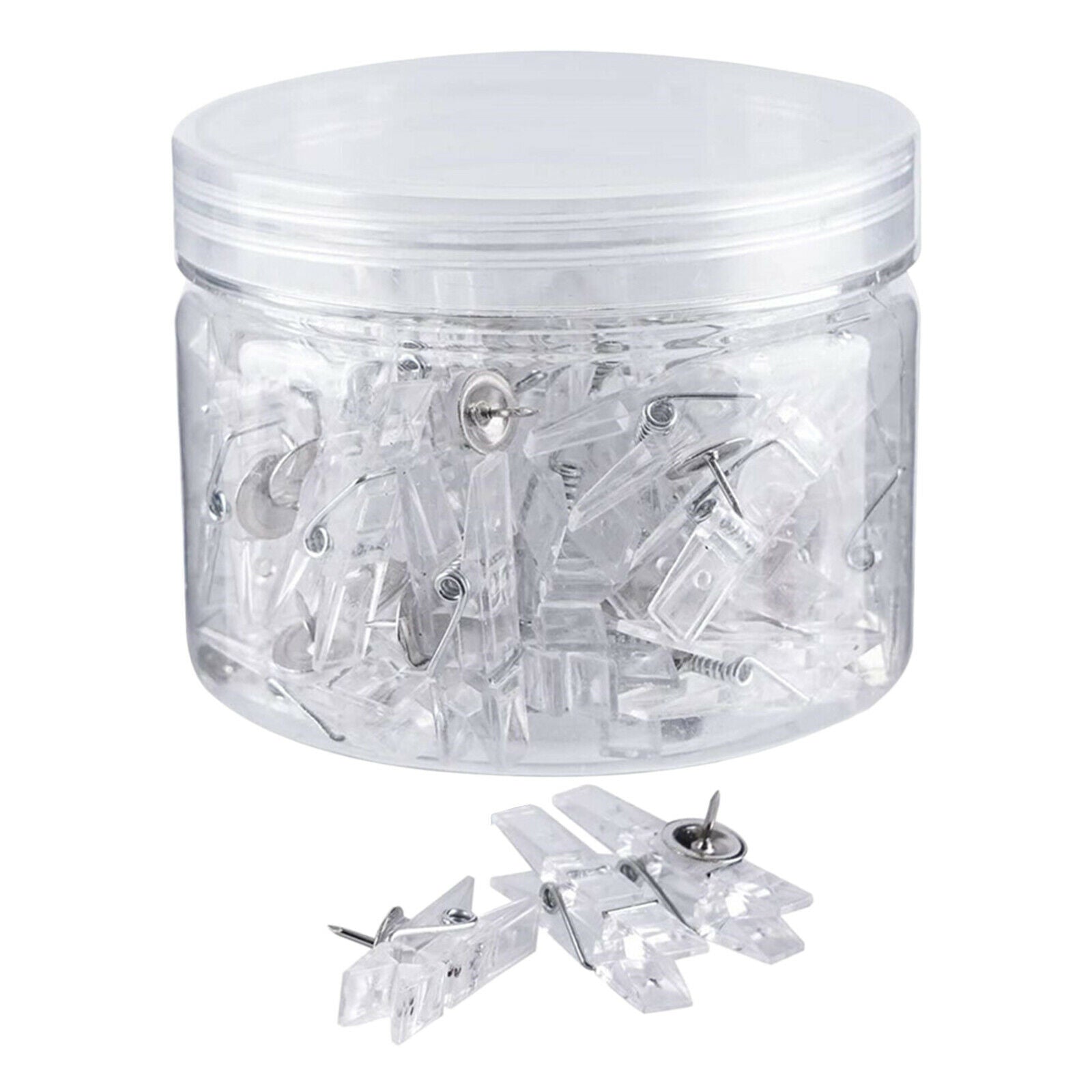 Push Pin Clips Travel Needle Points Cork Boards Thumbtacks Office Notes Clip