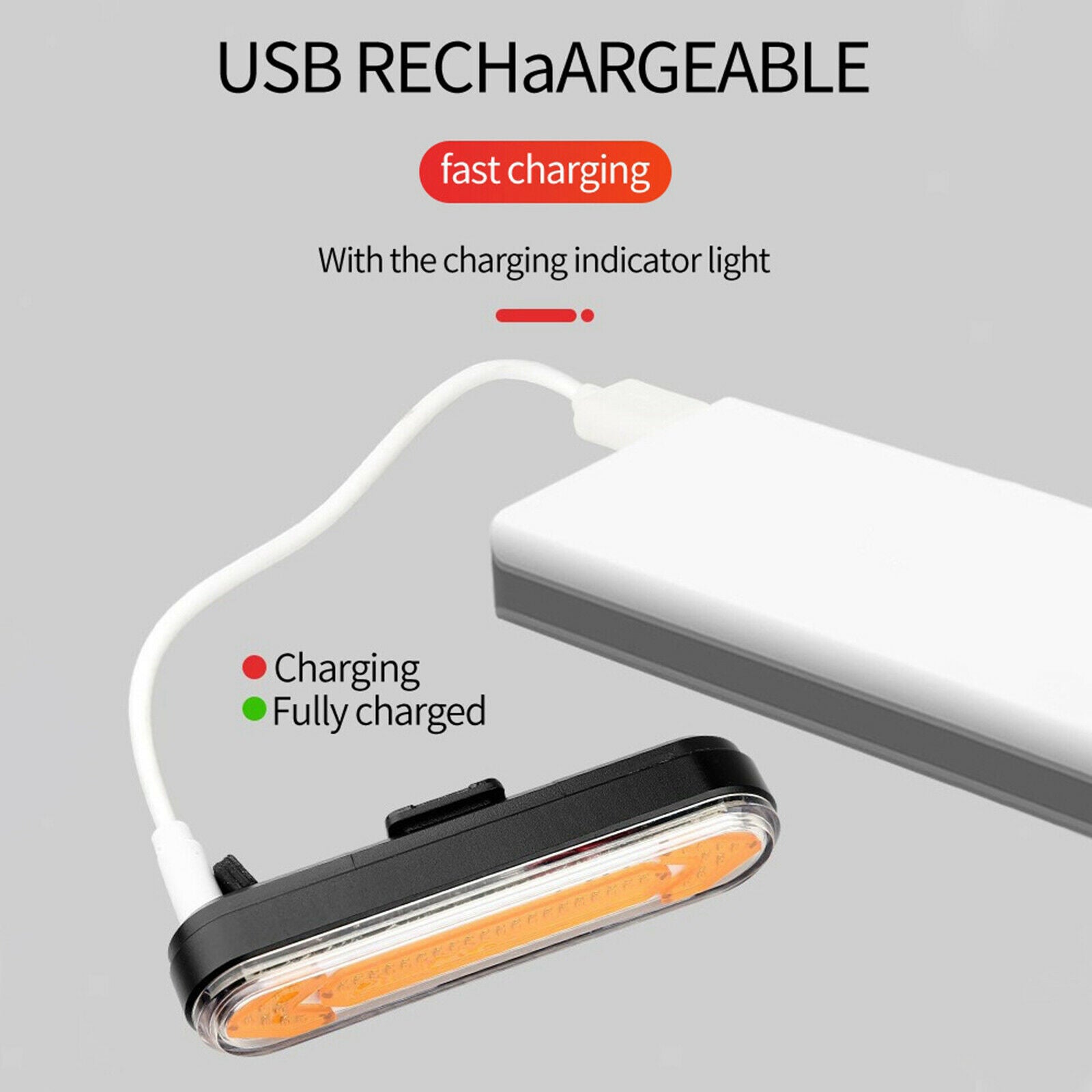 Bike Light USB Rechargeable with Remote Control Bike Rear Light Fits on Any Road