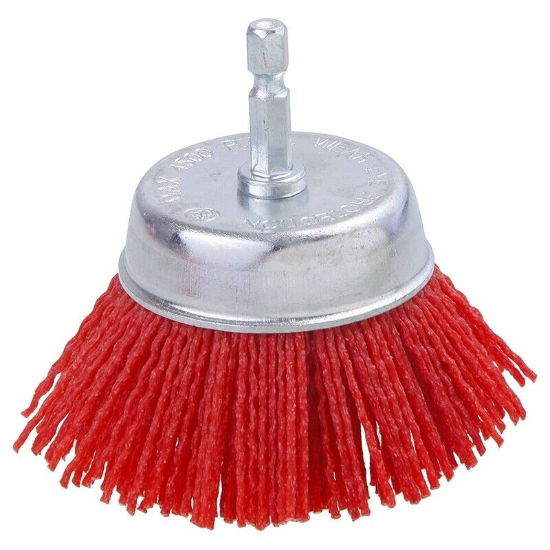 10 Pack Nylon Filament Abrasive Wire Brush Wheel & Cup Brush Set with 1/4 InchS7