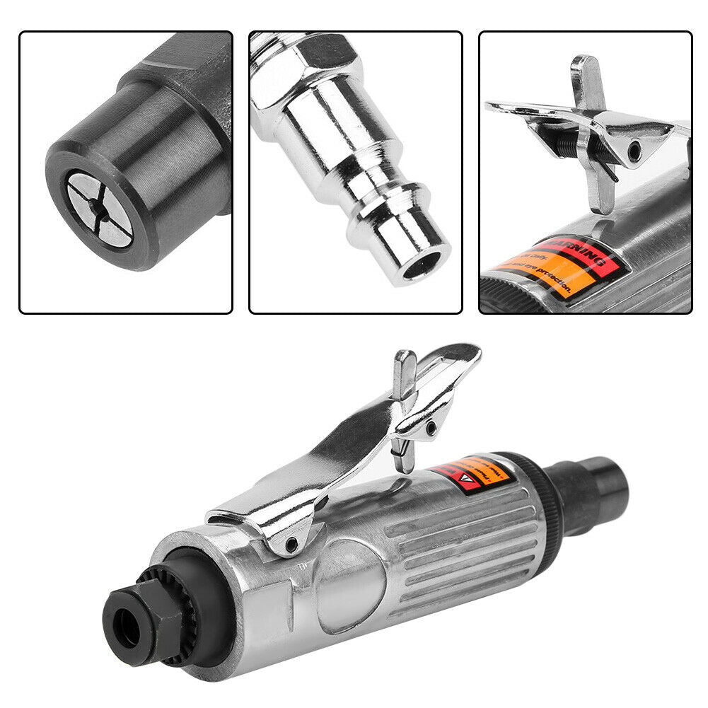 1/4" Pneumatic Die Grinder Air Angle Grinding Engraving Polisher Machine Tool
