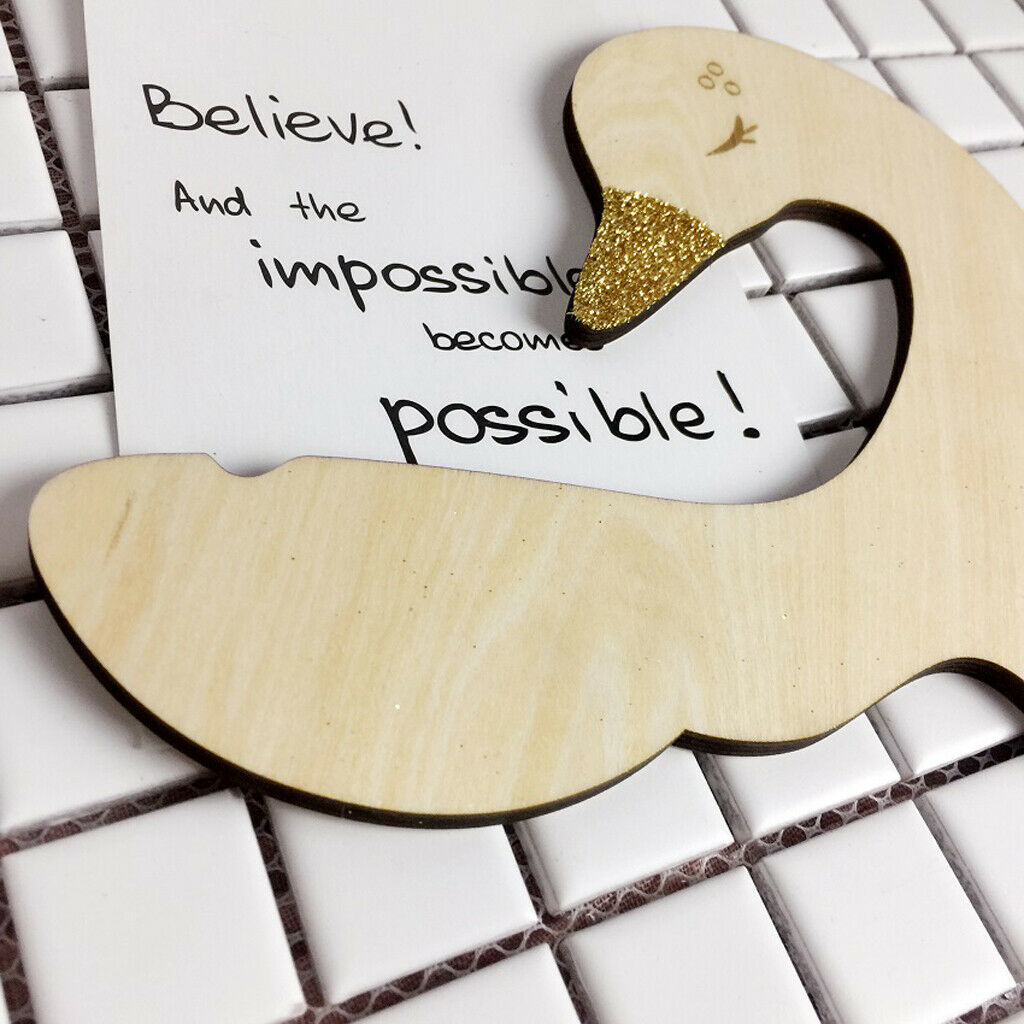 Baby Kids Swan Animal Bowknot Wooden Trousers Coat Clothes Hanger Room