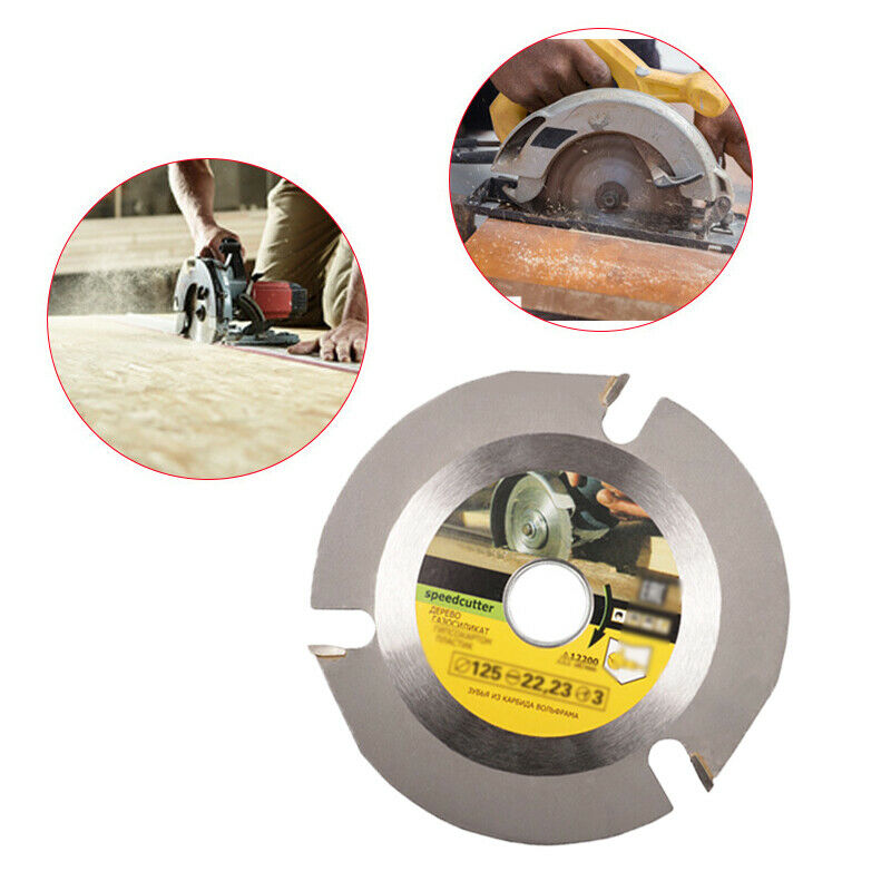 125mm 3T Circular Saw Blade Wood Carve Cut Disc Electric Grinder Carbide Polish