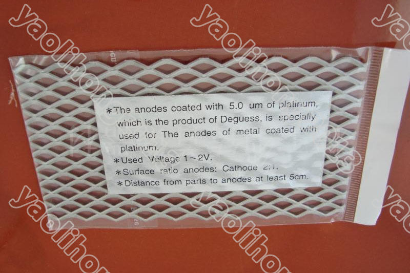 55X100MM  Platinized Titanium Anode Rhodium Palladium Jewelry Plating  Platers