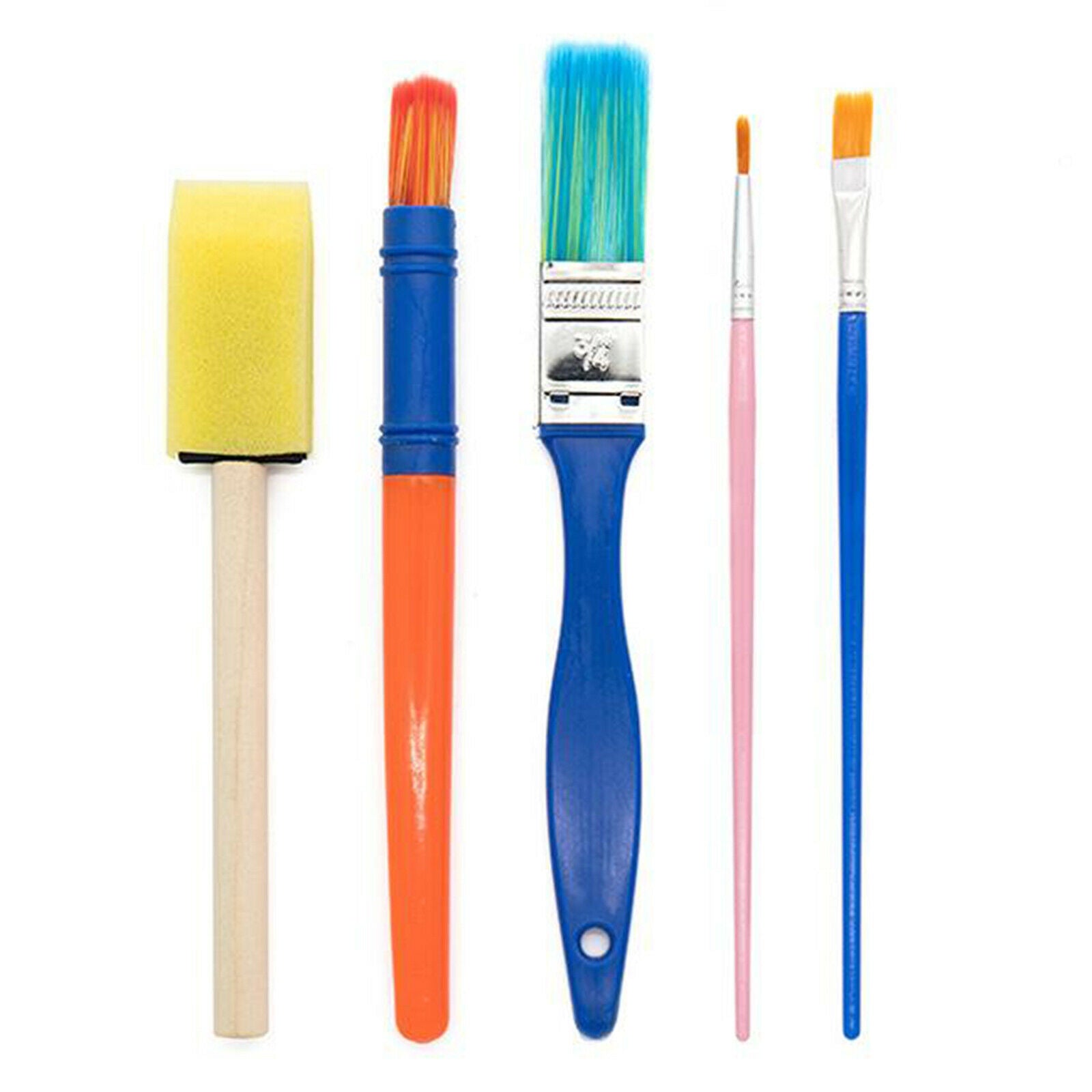 Kids Early Learning Sponge Painting Brushes Kit, 36pcs Paint Craft Brushes