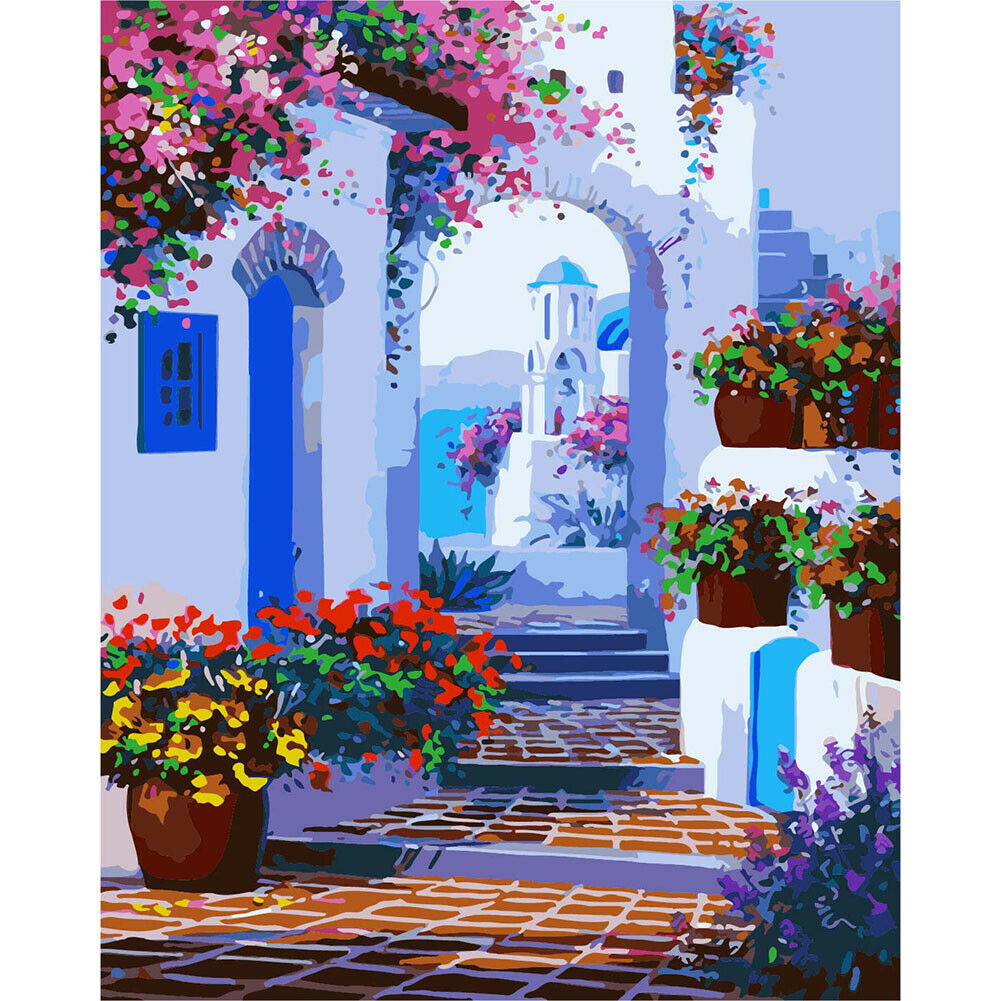 Garden Arch DIY Oil Painting By Numbers Kit Modern Wall Picture Artworks @