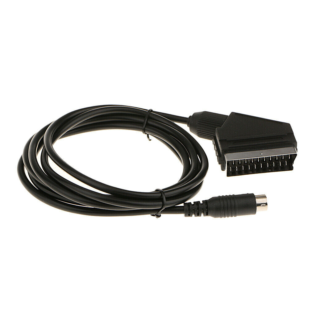 1.8m RGB Scart Cable AV Cord Stereo TV Lead for Sega Saturn   Game Consoles