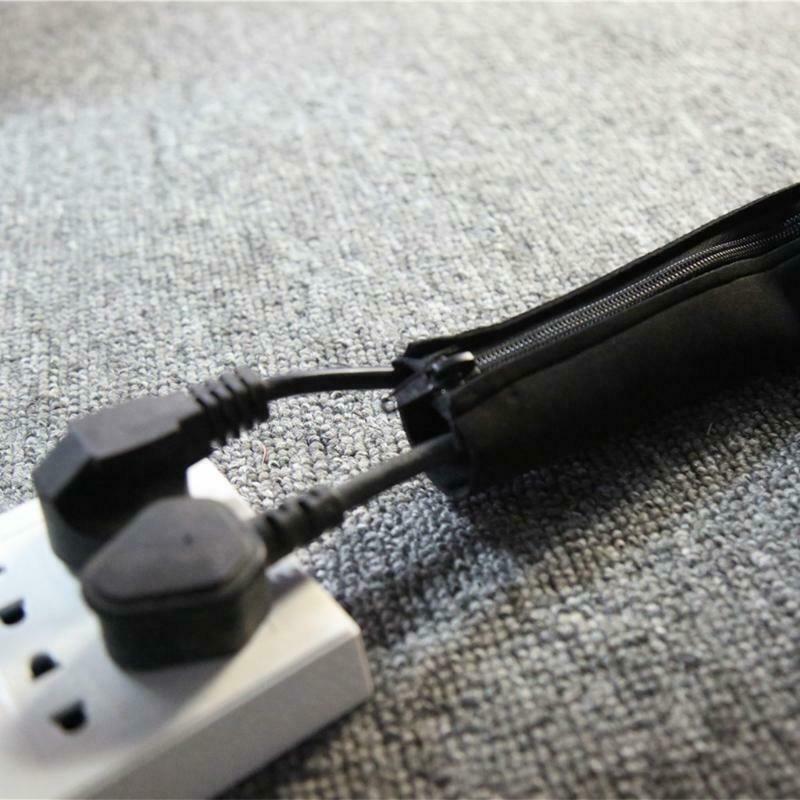 Cable Sleeves Cord Management Cables Flexible Wire Organizer with Zipper Buckle