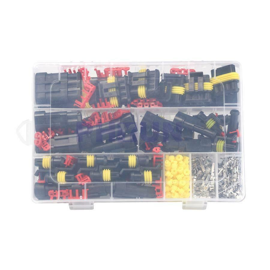 708x 43Set 1-6 Pin Way Car Sealed Waterproof Electrical Wire Connector Plug Kit