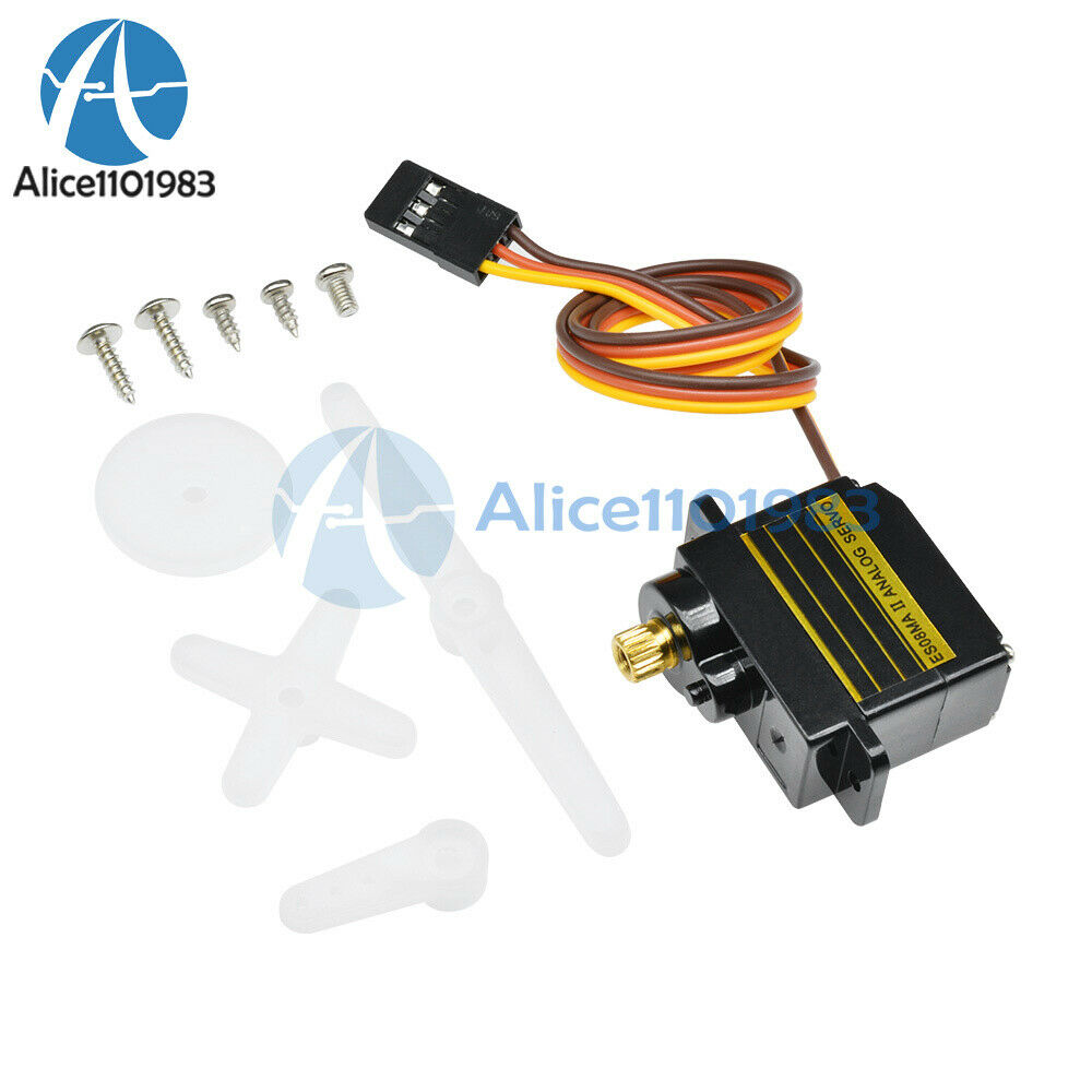 10PCS ES08MAII Mini Metallgetriebe 13g Analog Servo 1.6KG 0.12sec ES08MA