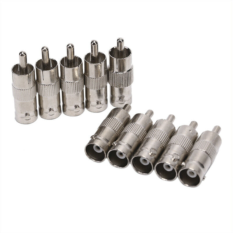 10Pcs BNC Female to RCA Male Coax Cable Video Adapter TV Connector CCTV SecuRKIA