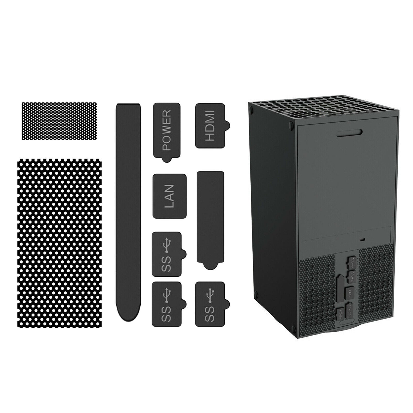 4 Set Dust Cover Dust Filter Kit USB Interface For   Series X Accessories