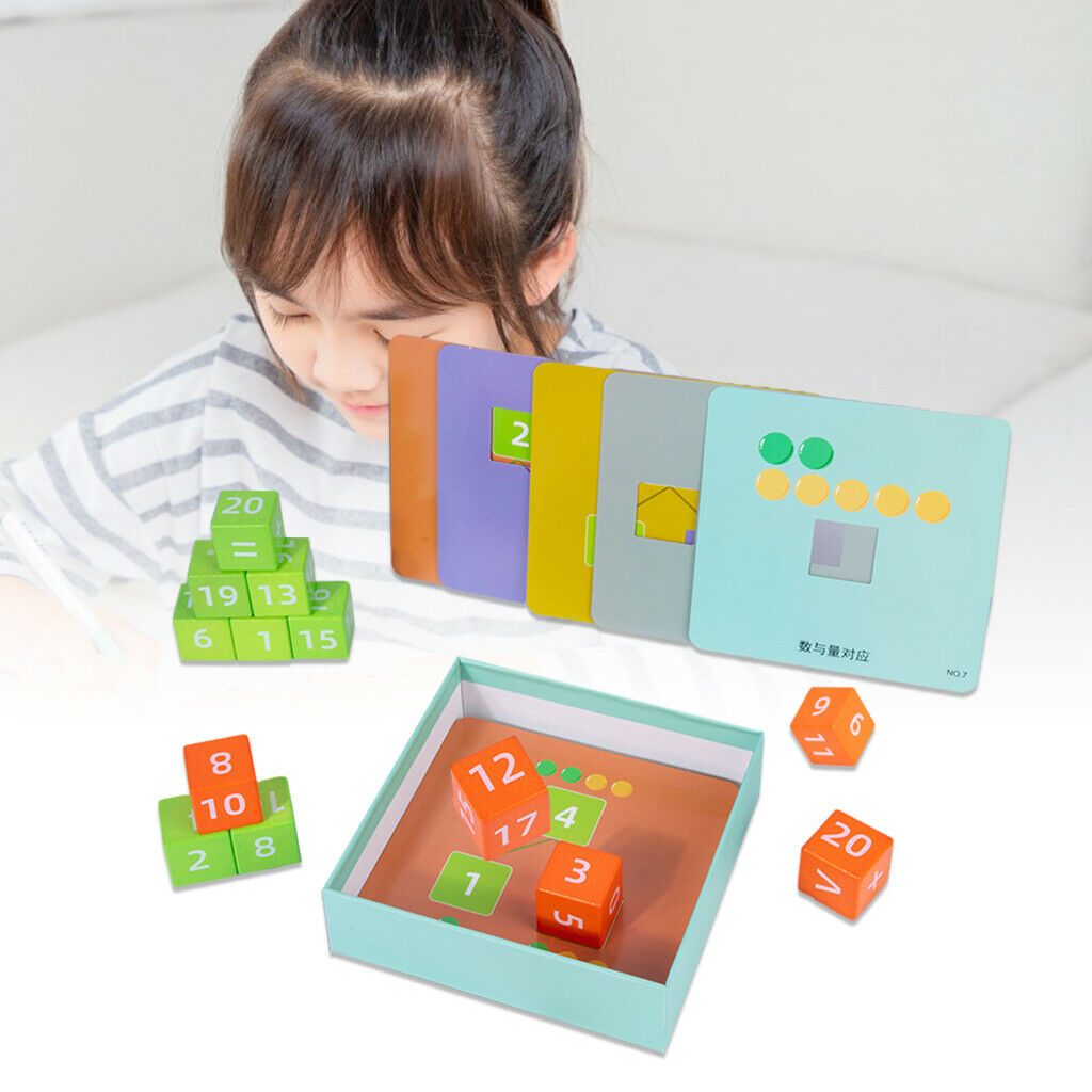 Kids Wooden Blocks Arithmetic Toys Number Counting Numbers Digital for Kids