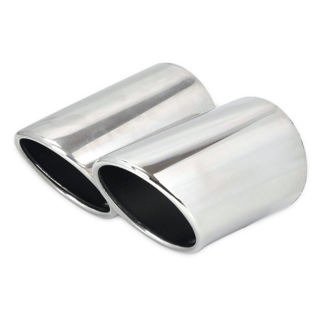 2X STAINLESS STEEL EXHAUST TAIL REAR MUFFLER TIP PIPE Fit for VW Passat B6 CC An
