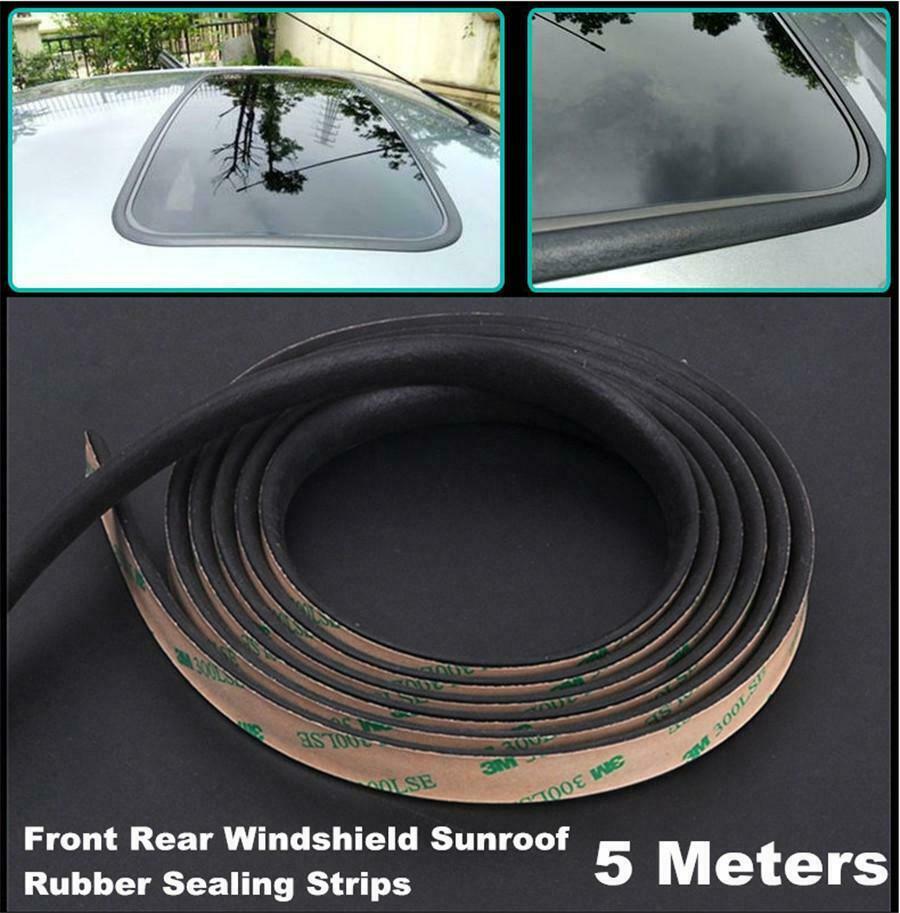 5M Car Rubber Sealant Strips 0.79" * 0.24" For Car Window Windshield Sunroof