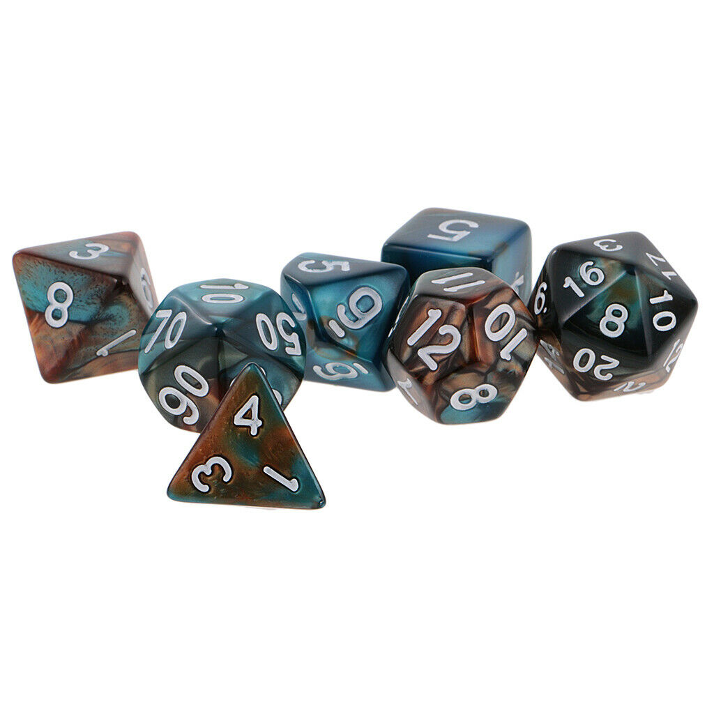 7PCS Polyhedral Dice 16mm For  DND RPG MTG Table Game