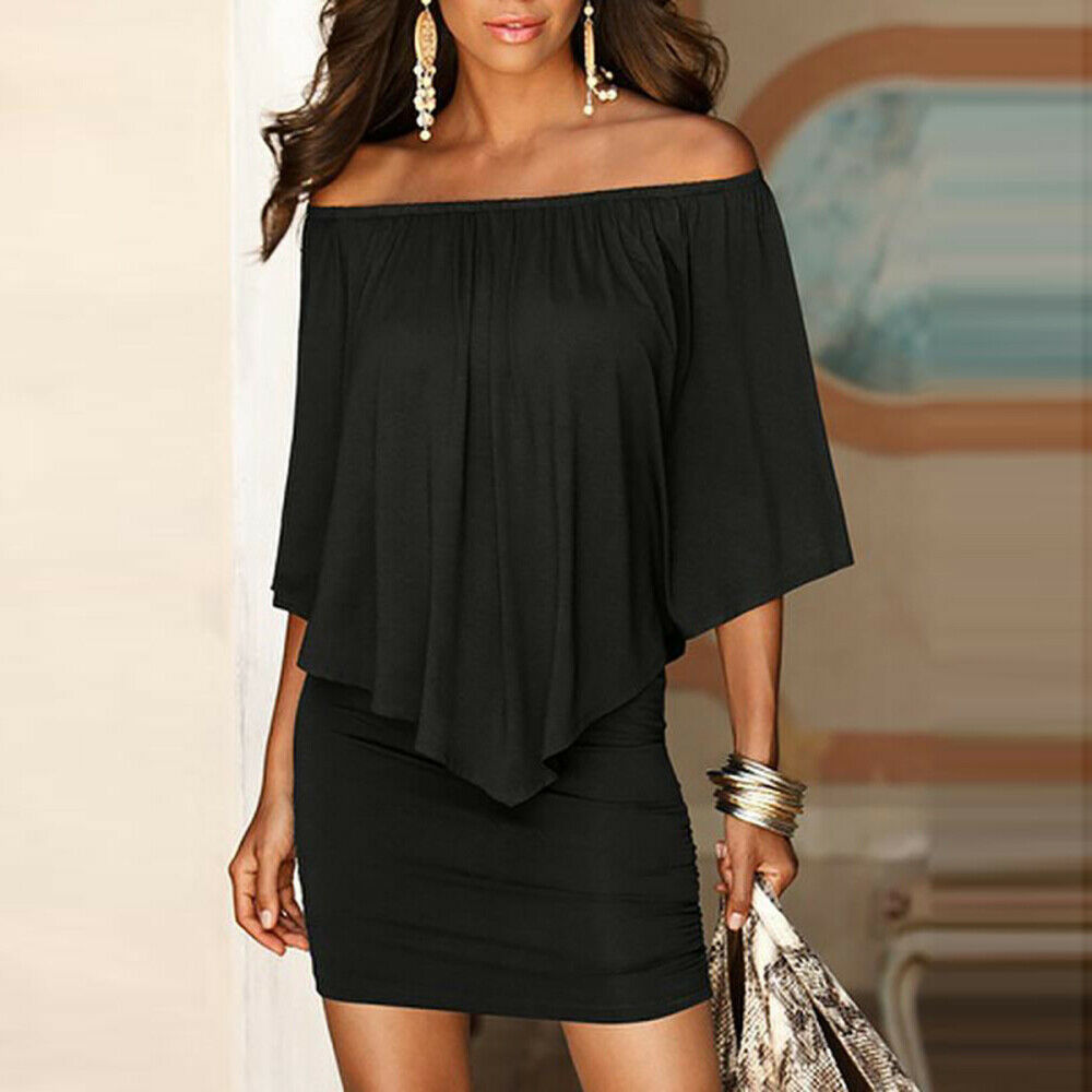 Women Sexy Summer Bodycon Evening Party Cocktail Mini Short Dress Fashion